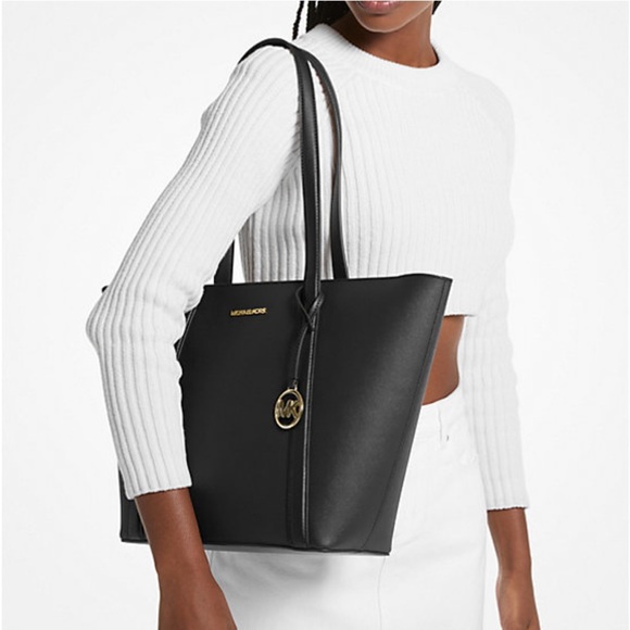 Michael Kors Pratt Large Tote Shoulder Bag Black - Picture 2 of 9